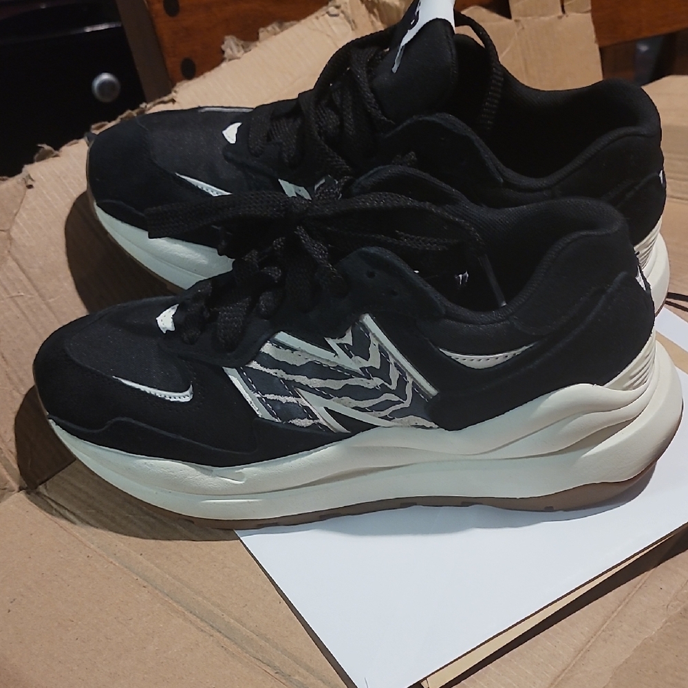 New Balance Black Athletic Sneakers with White Accents